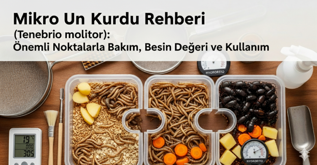 Mikro Un Kurdu Rehberi (Tenebrio molitor) Bakım, Besin Değeri ve Kullanım