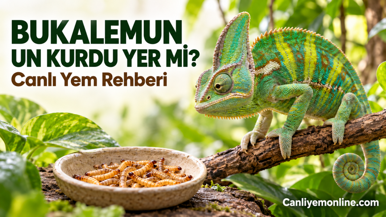 Bukalemunlar un kurdunu severek yer. Yüksek proteinli un kurdu, bukalemunların gelişimi, enerjisi ve doğal beslenmesi için ideal bir yemdir.