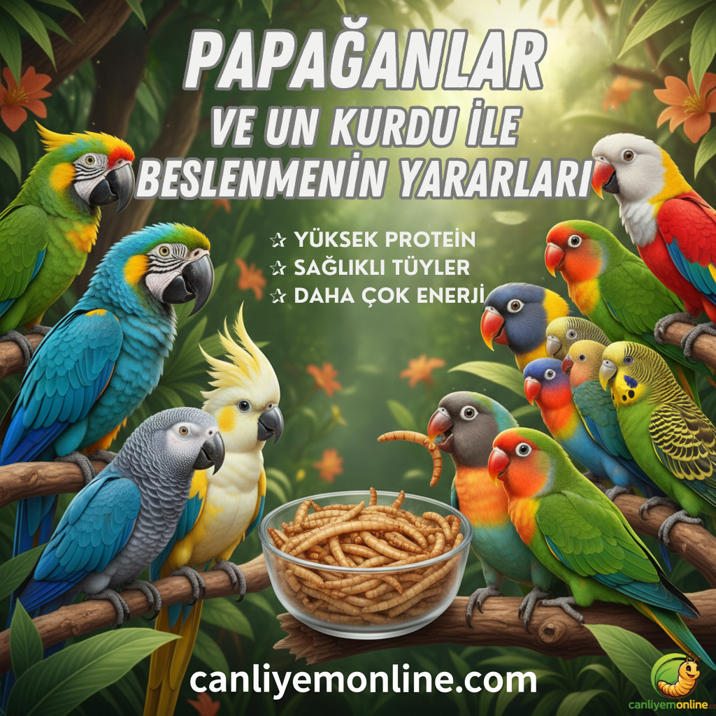 Papağan Çeşitleri ve Un Kurdu ile Beslenmenin Yararları