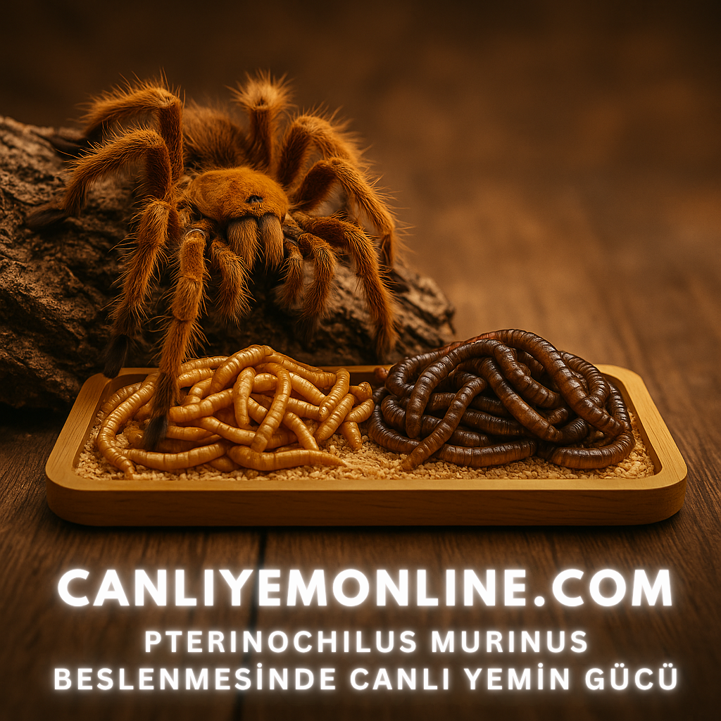 Pterinochilus Murinus Beslenmesinde Canlı Yemin Önemi – Un Kurdu ve Morio Kurdu ile Doğal Güç