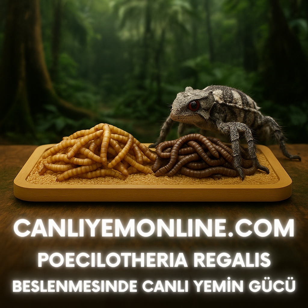 Poecilotheria Regalis Beslenmesinde Canlı Yemin Önemi – Un Kurdu ve Morio Kurdu ile Doğal Enerji