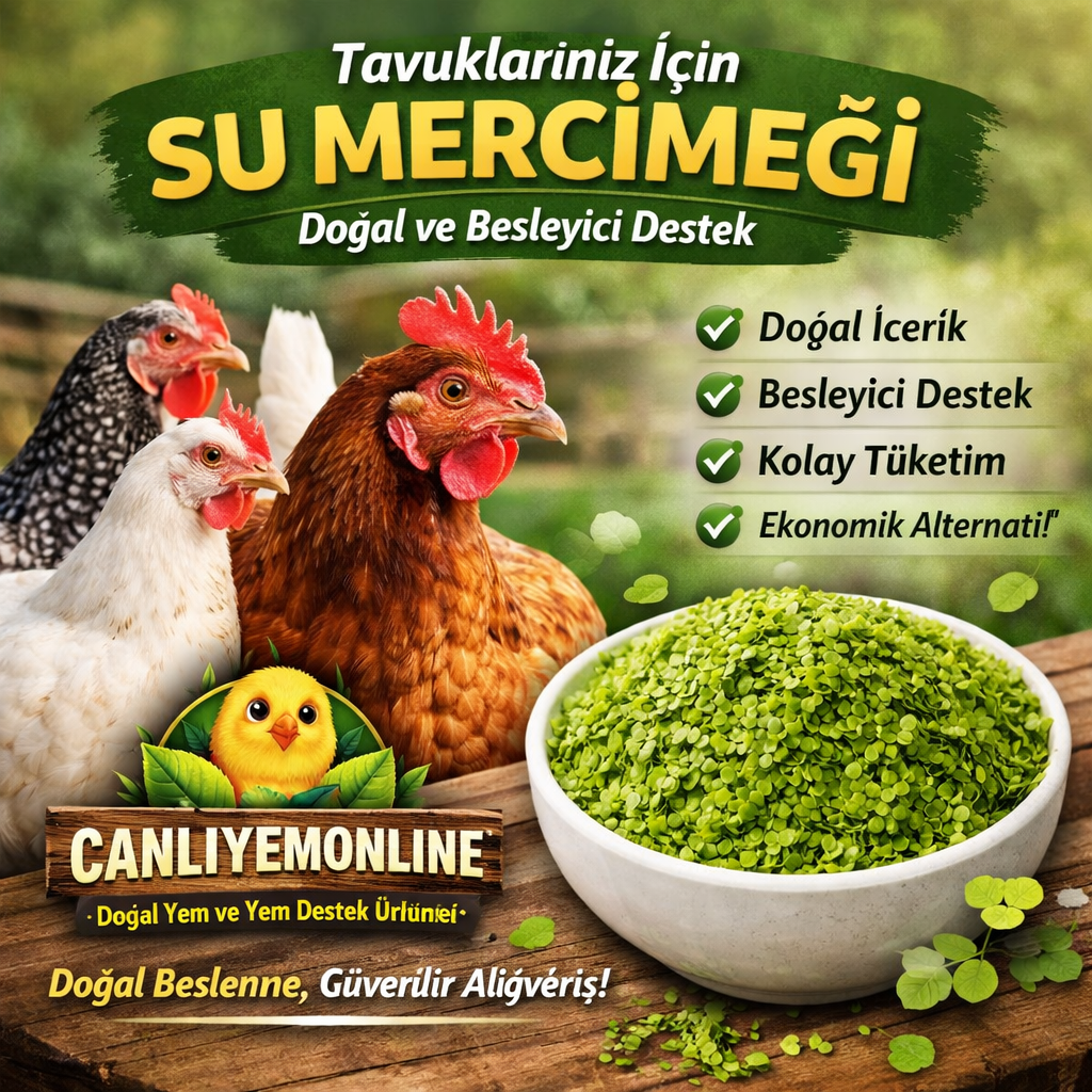 Tavuklar için su mercimeği, doğal beslenmeye önem veren yetiştiriciler için son dönemde öne çıkan destekleyici yem alternatiflerinden biridir. Yüksek besin değeri, kolay tüketilebilir yapısı ve ekonomik avantajları sayesinde hem hobi amaçlı tavuk bakanlar hem de profesyonel üreticiler tarafından ilgi görmektedir.