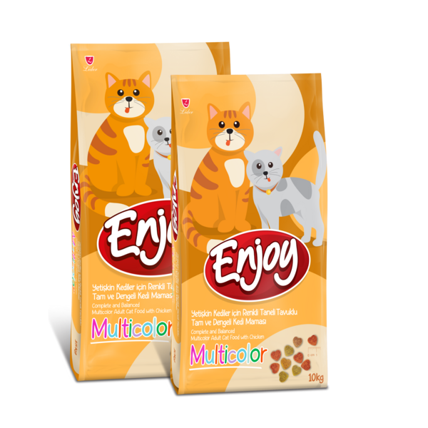 Enjoy Renkli Taneli Yetişkin Kedi Maması 10 Kg