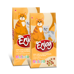 Enjoy Renkli Taneli Yetişkin Kedi Maması 10 Kg