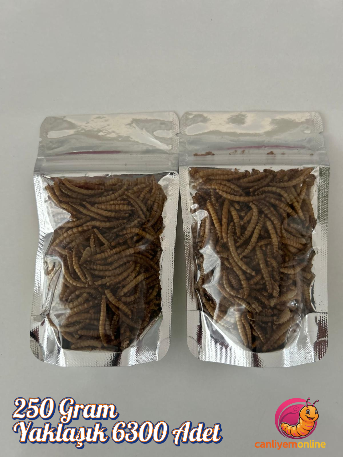 Un Kurdu (Tenebrio Molitor) – Kurutulmuş Yem |  250 Gr Yaklaşık 6300 Ad.