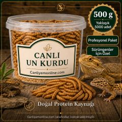 KOÇLAR Canlı Yem | Un Kurdu | Sürüngenler İçin | 500 Gr Yaklaşık 5000 Ad