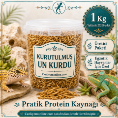 KOÇLAR Kurutulmuş Un Kurdu | Egzotik Hayvanlar İçin | 1 Kilo Yaklaşık 25200 Ad.