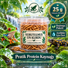 KOÇLAR Amfibiler İçin Kurutulmuş Yem |  25 Gr Yaklaşık 630 Ad.