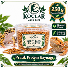 KOÇLAR Amfibiler İçin Kurutulmuş Yem |  250 Gr Yaklaşık 6300 Ad.