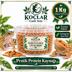 KOÇLAR Amfibiler İçin Kurutulmuş Yem |  1 Kg Yaklaşık 25200 Ad.