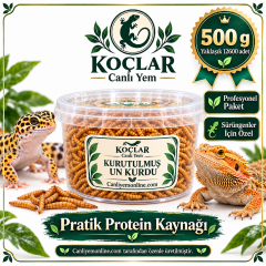 KOÇLAR Amfibiler İçin Kurutulmuş Yem |  500 Gr Yaklaşık 12600 Ad.