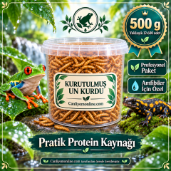 KOÇLAR Amfibiler İçin Kurutulmuş Yem |  500 Gr Yaklaşık 12600 Ad.